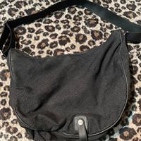 Borsa Borbonese nera mezzaluna