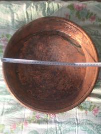 Teglia rame antica 36x6 cm