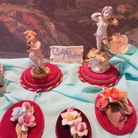 stutuette e fiori in Capodimonte MOLLICA 