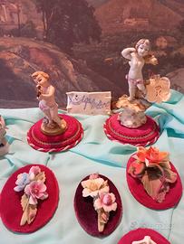 stutuette e fiori in Capodimonte MOLLICA 