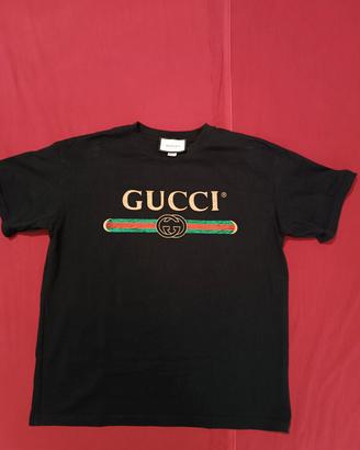 T-shirt Gucci Washed logo nera-uomo/unisex