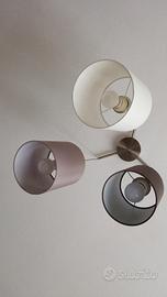 lampadario paralume in tessuto 