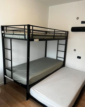 Letto a castello in metallo 3 pax