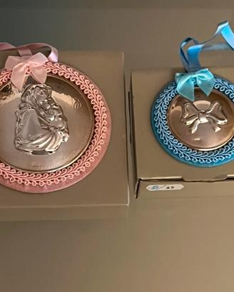 capoculla medaglione argento culla neonato