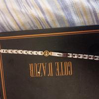 bracciale uomo acciaio e oro 