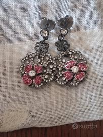 Orecchini Sodini fiore rosso