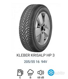 Kit 4 Cerchi in ferro 16" + Gomme Invernali Kleber