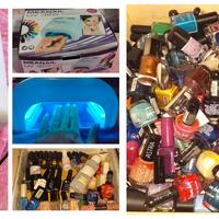 Lampada UV Led Fornetto + 4 lampade + 160 Smalt