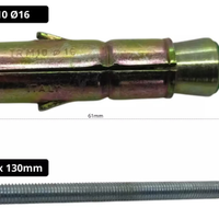KIT 10pz. TASSELLI ACCIAIO EFPM Ø16 - M10 x 60 m