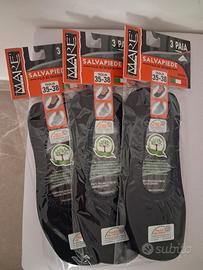 salvapiede in filo di Scozia nero 9 paia 