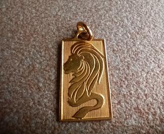 Ciondolo oro giallo leone