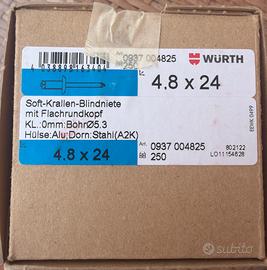 250 pezzi rivetti a strappo Würth