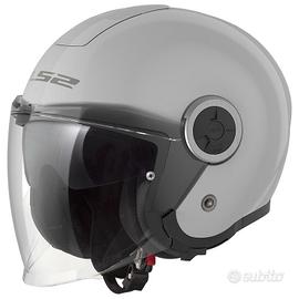 CASCO JET DOPPIA VISIERA CLASSY SOLID PEARL GREY