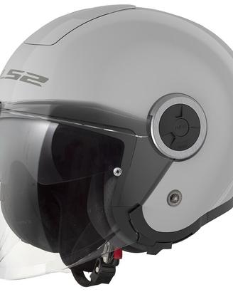 CASCO JET DOPPIA VISIERA CLASSY SOLID PEARL GREY