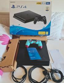 PS4 Slim 500GB Jet Black - Scatola Originale + Con