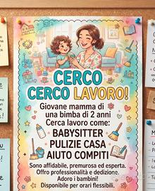 Pulizie, baby sitter e dopo scuola