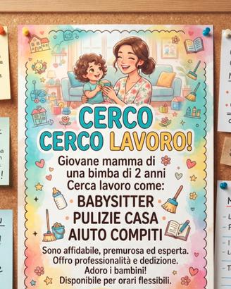 Pulizie, baby sitter e dopo scuola