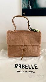Borsa Rebelle Clio marrone ecopelliccia