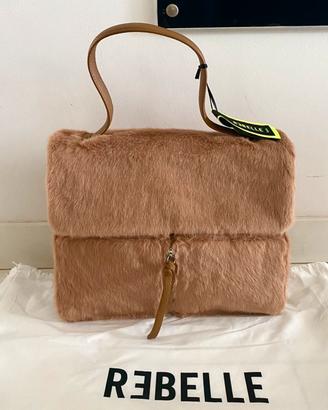 Borsa Rebelle Clio marrone ecopelliccia