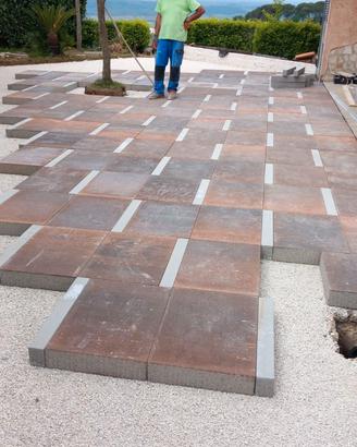 Betonelle Masegno Fiammato + Listone Artico