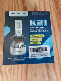coppia Lampadine LED H7 bianco 5000k