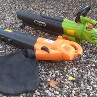 Coppia soffiafoglie aspirafoglie elettrici