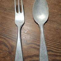 Coppia di posate da gavetta in alluminio  EI