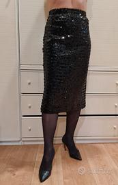 Gonna sartoriale di paillettes 