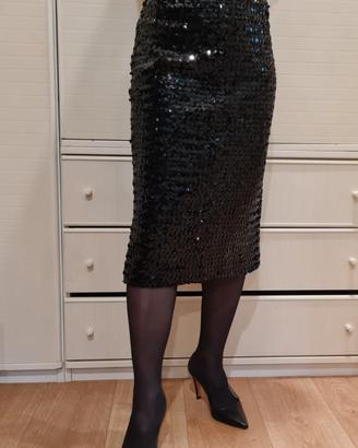 Gonna sartoriale di paillettes 