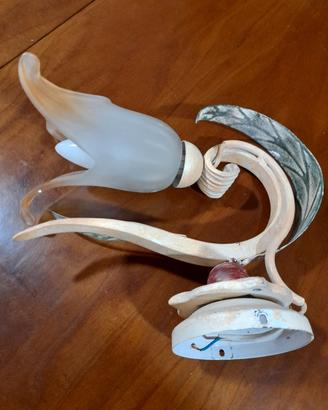 Lampada applique in ferro battuto