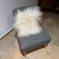 Poltrona trapuntata con cuscino in