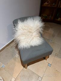 Poltrona trapuntata con cuscino in