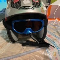 Casco da sci per bambini dell’alpina.