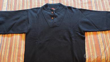 Maglia uomo blu cachemere e lana XL