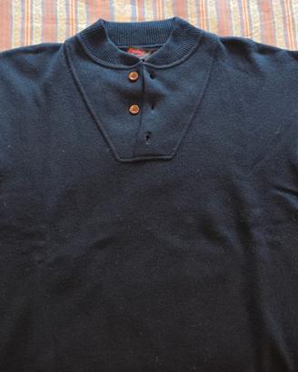 Maglia uomo blu cachemere e lana XL