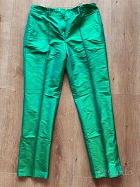 Pantaloni seta verde smeraldo Intrend tg. M 42