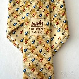 Hermès Hermes Cravatta Tie Gocce Drops