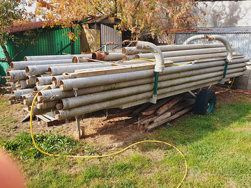 Carretto con tubi irrigazione