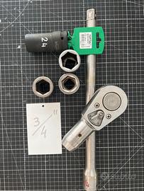 Cricchetto 3/4" STAHLWILLE con bussole