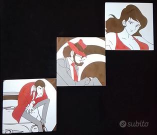 3 piastrelle serie Lupin nuove fondo di magazzino