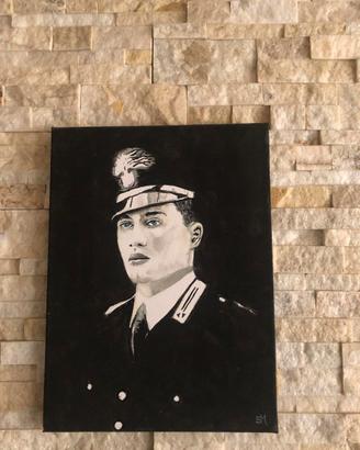 QUADRO DIPINTO A MANO SU TELA '' SALVO ''