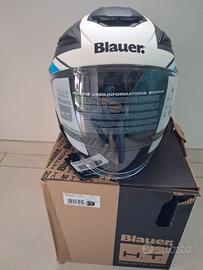 Blauer casco Jet grigio Tg XS (53-54 cm)
