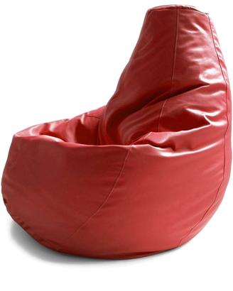 poltrona pouf ecopelle rossa 
