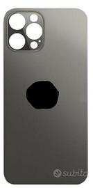 IPHONE 12 PRO MAX VETRO POSTERIORE GRAPHITE LOGO