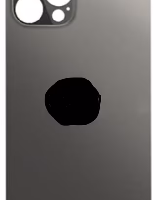 IPHONE 12 PRO MAX VETRO POSTERIORE GRAPHITE LOGO