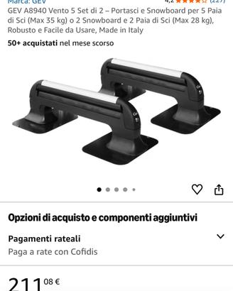 Porta sci/tavola magnetico