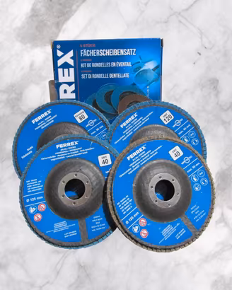 Dischi lamellari 125 mm Ferrex 4 pezzi nuovi