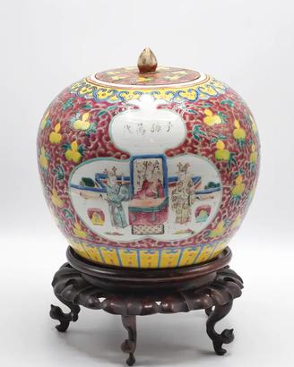 Potiche in Porcellana Decorata - Cina, XX Secolo