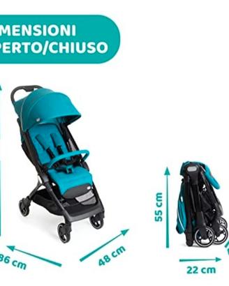 Passeggino Chicco We color Turchese