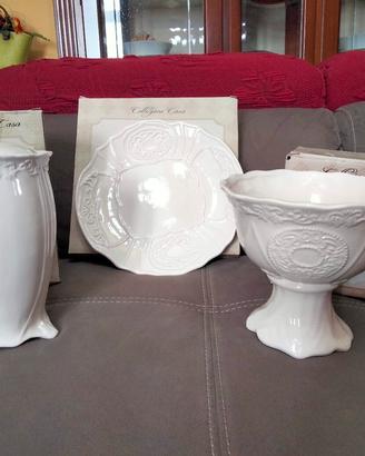 biscottiera, centrotavola,piatto. in ceramica 